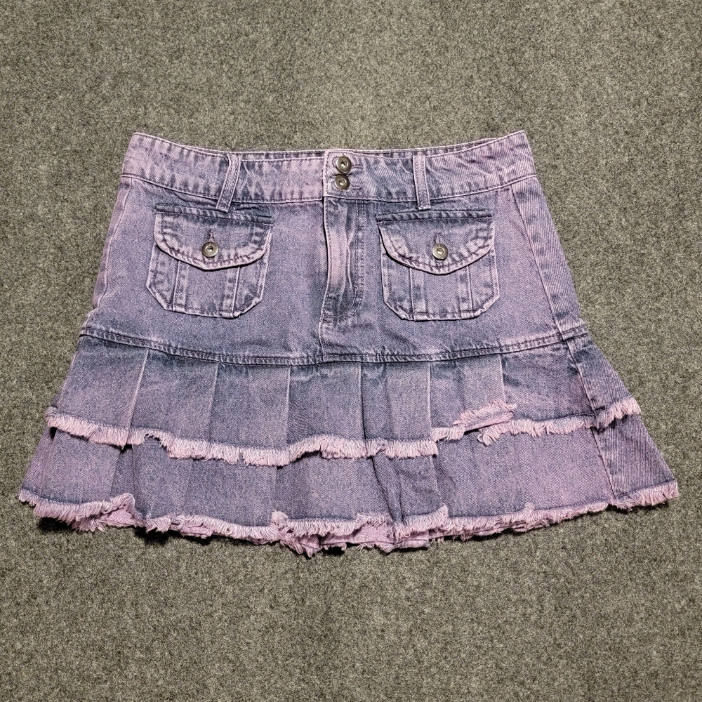 Hot Topic purple acid wash skirt